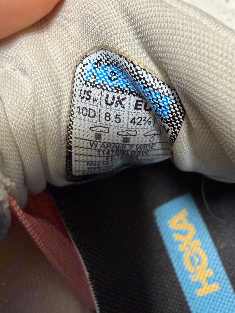 HOKA Women's White, Blue & Pink Athletic Running Shoes | Size 10 - Picture 6 of 6